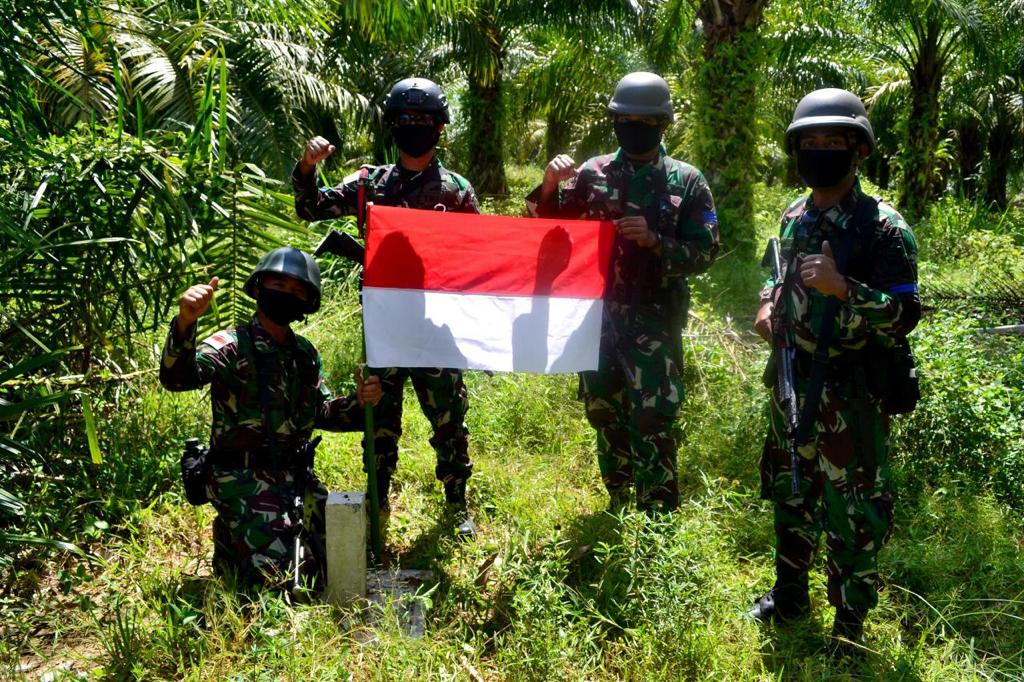 Satgasmar Ambalat XXVI Pastikan Patok Perbatasan Tidak Bergeser